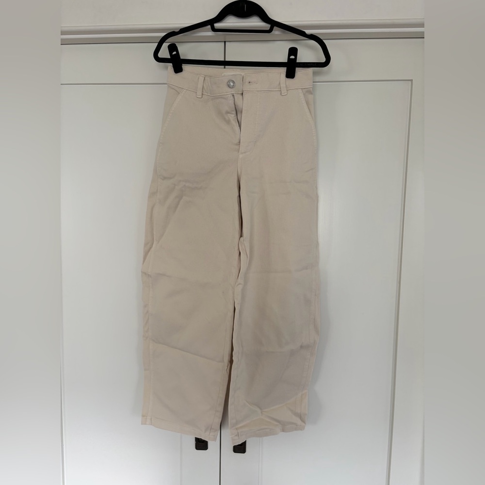 Everlane Light Beige Balloon Jeans